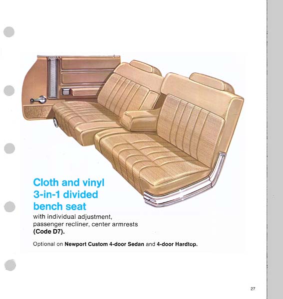 1972 Chrysler Color Trim Folder Page 8